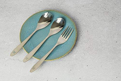 Set Kutleri Keluli Tahan Karat dengan Sudu, Garpu dan Spork - Set 3