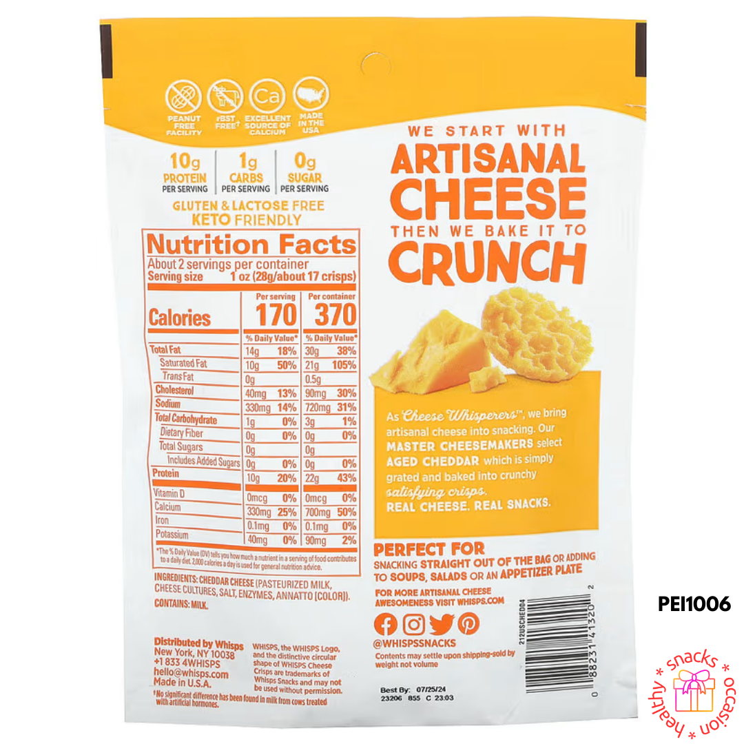 Whisps Cheese Crisps, Cheddar