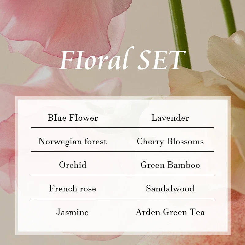 100% PURE Essential Set Oils For Aroma Diffuser Machine Air Humidifier Candle Making Scents Hotel Series Fragrance Oil 5ML x 10