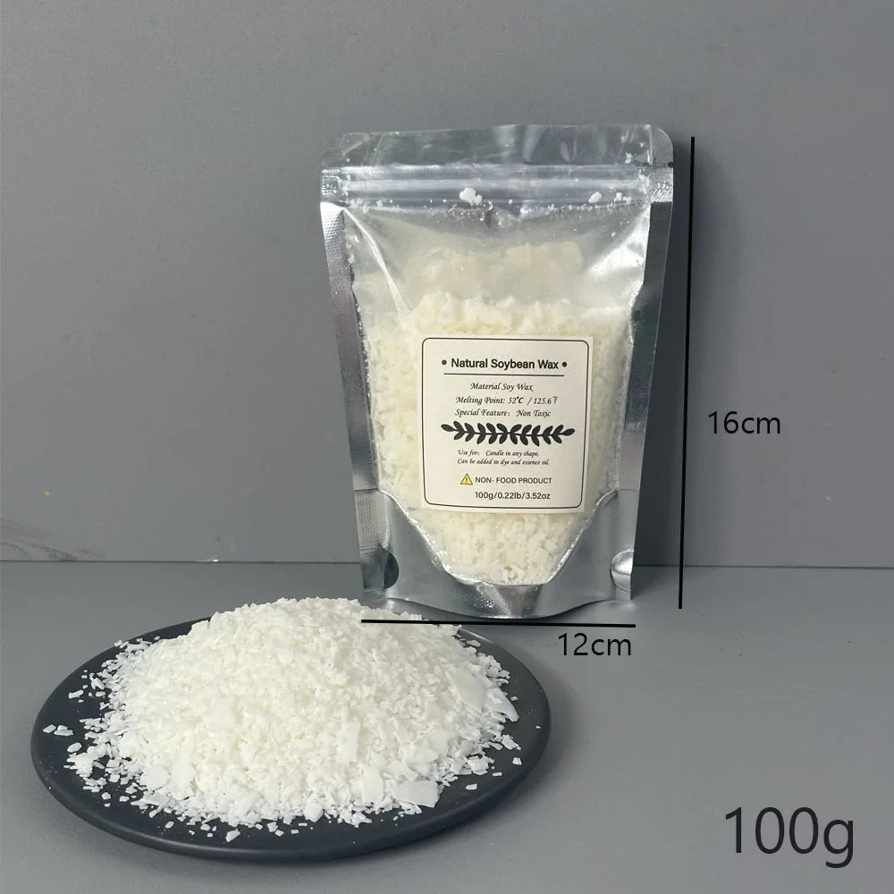 100% Natural Soy Wax Granules – Additive-Free, Smokeless Candle Making Wax (100g - 1KG)