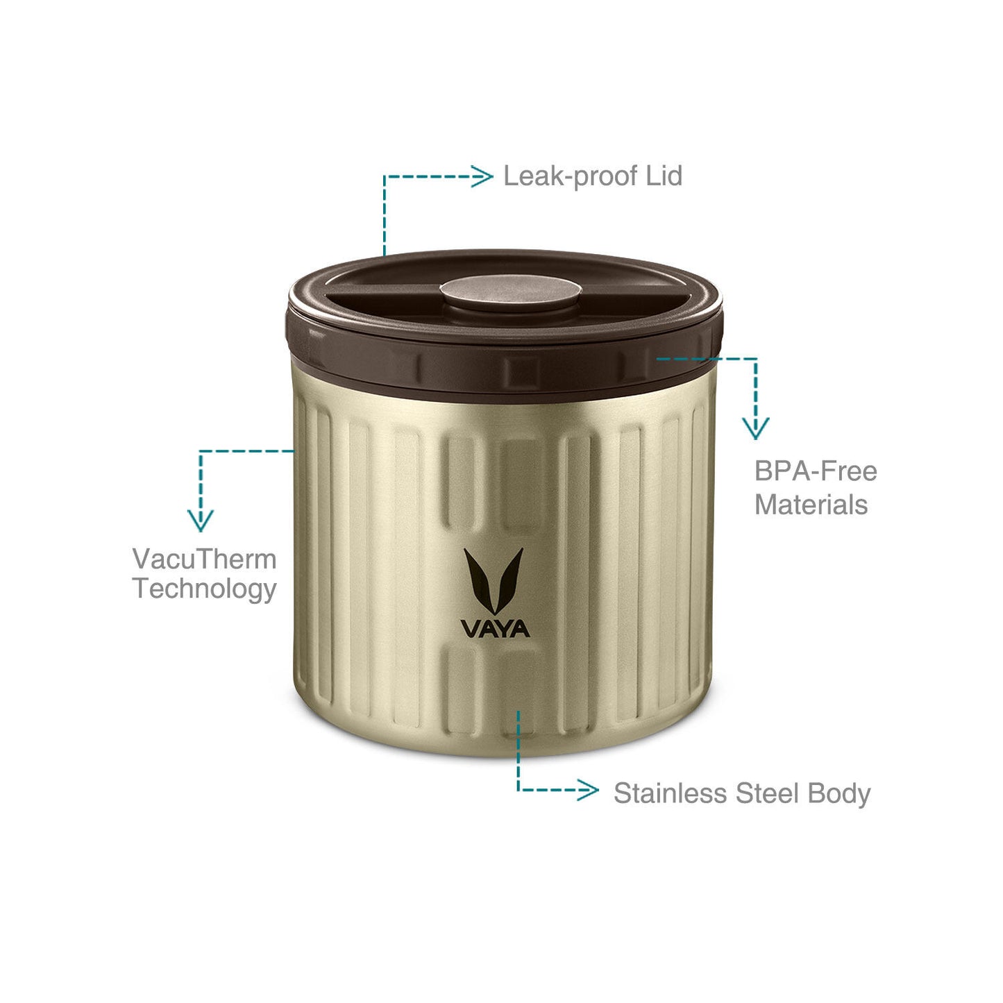 保鲜盒 300 毫升 - 真空隔热不锈钢餐盒、沙拉盒、餐盒、便携式午餐盒、水果盒，1 x 300 毫升