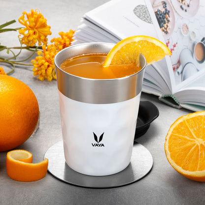 Tumbler Keluli Tahan Karat PopCup dengan Tudung, Mug Perjalanan Bertebat Vakum Dinding Dua Kali, 250ml 