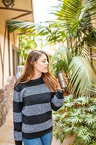 Drynk 350 ml Vacuum Insulated Stainless Steel Flask, Thermos Sipper Water Bottle (Tumbler+Sipper)