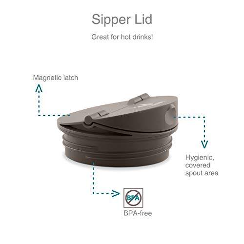 Drynk 350 ml 3 in 1 Vacuum Insulated Stainless Steel Gulper and Sipper Water Bottle (Tumbler+Sipper+Gulper) with 2 Cups, Thermos Flask