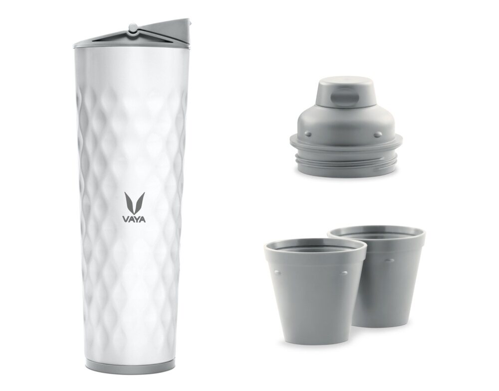 Drynk 3 in 1 Stainless Steel Water Bottle (Tumbler+Sipper+Gulper) with 2 Cups, 600 ml