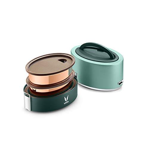 Tyffyn Copper-Finished Stainless Steel Lunch Box, 600 ml, 2 Containers
