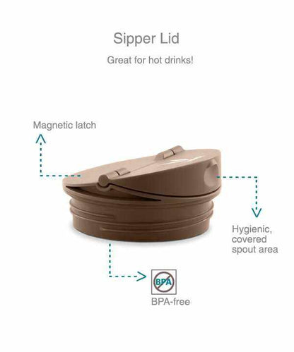 Drynk 600 ml Kelalang Keluli Tahan Karat Bertebat Vakum, Botol Air Penyedut Termos (Tumbler+Sipper) 