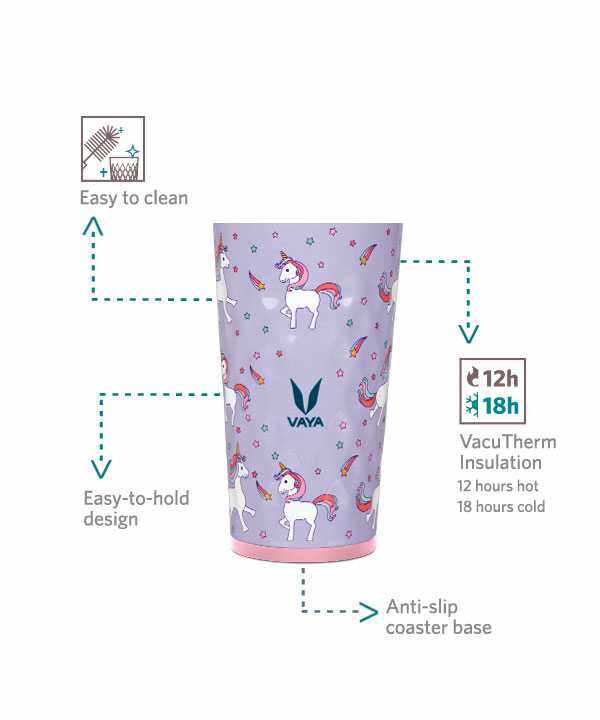 Drynk 350 ml Vacuum Insulated Stainless Steel Flask, Thermos Sipper Water Bottle (Tumbler+Sipper)