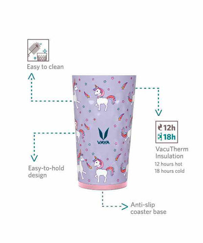 Drynk 350 ml Vacuum Insulated Stainless Steel Flask, Thermos Sipper Water Bottle (Tumbler+Sipper)