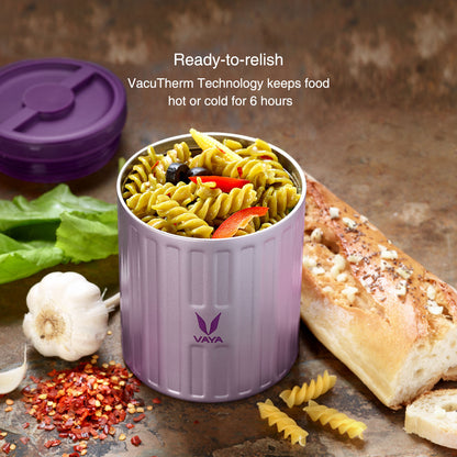 Simpan 500 ml - Bekas Makanan Keluli Tahan Karat Bertebat Vakum, Kotak Salad, Pembawa Makanan, Kotak Makan Tengahari Mudah Alih, Kotak Buah, 1 x 500 ml 