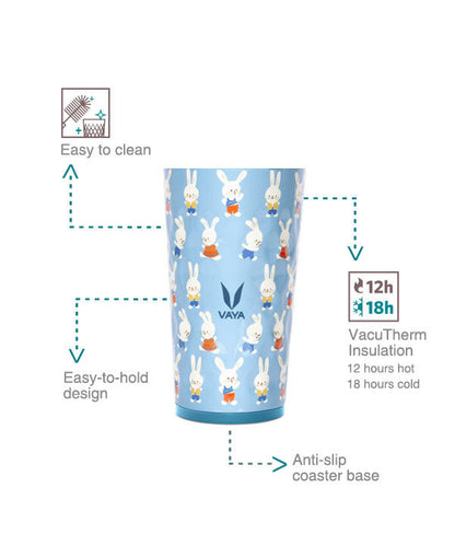 Drynk 350 ml Vacuum Insulated Stainless Steel Flask, Thermos Sipper Water Bottle (Tumbler+Sipper)