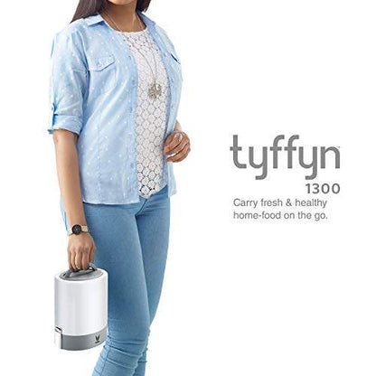 Tyffyn Jumbo Copper-Finished Stainless Steel Lunch Box Without Bagmat, 1300 ml, 4 Containers