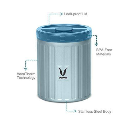 Simpan 500 ml - Bekas Makanan Keluli Tahan Karat Bertebat Vakum, Kotak Salad, Pembawa Makanan, Kotak Makan Tengahari Mudah Alih, Kotak Buah, 1 x 500 ml 