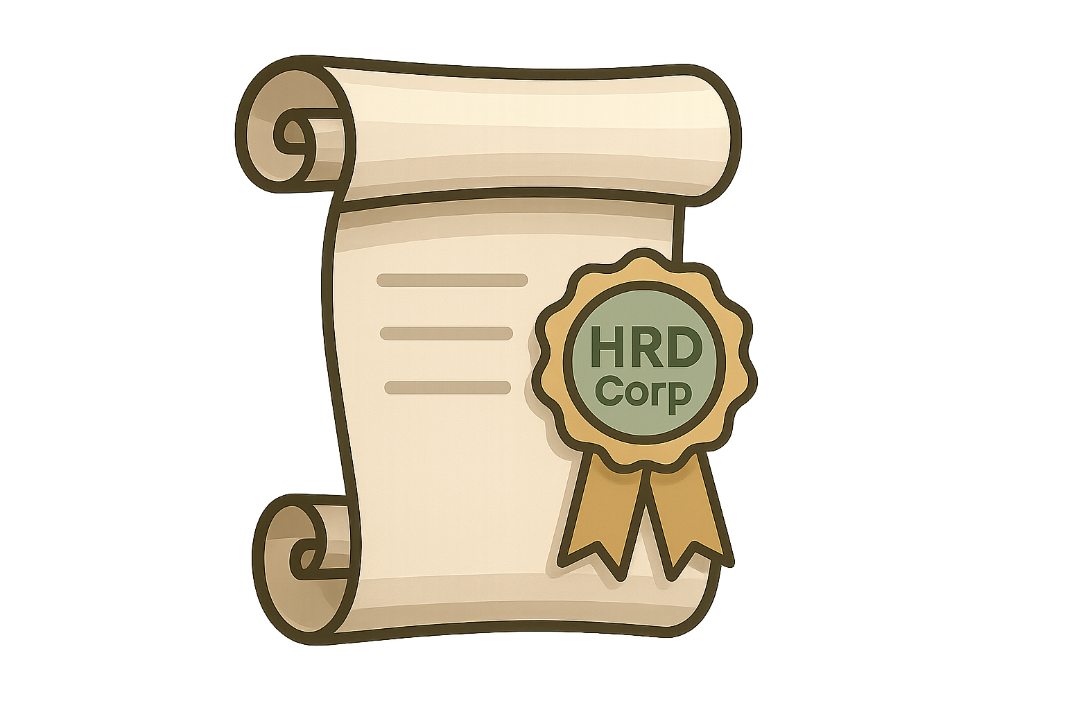 🎓 3. Certification

Prompt:

Realistic, elegant vector-style icon of a certificate scroll with a ribbon badge and HRD Corp-style emblem, representing official accreditation. Subtle shading for depth, polished professional aesthetic with neutral tones (gold, ivory, muted green). Transparent background. Ideal for wellness course certification visuals.

Size: 1024x1024
Transparent background: Yes