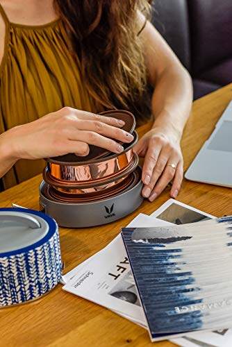 Tyffyn Copper-Finished Stainless Steel Lunch Box, 600 ml, 2 Containers