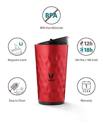 Drynk 350 ml Vacuum Insulated Stainless Steel Flask, Thermos Sipper Water Bottle (Tumbler+Sipper)