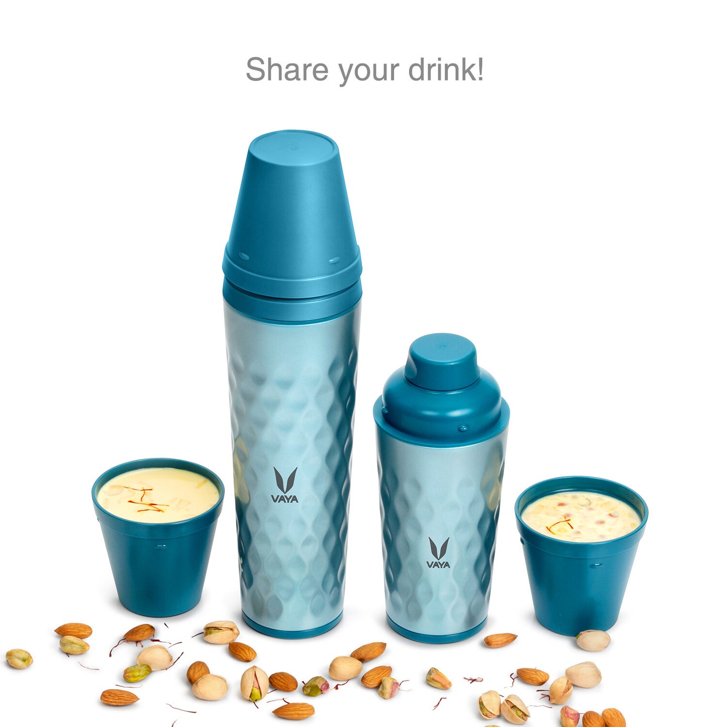 Drynk 3 in 1 Stainless Steel Water Bottle (Tumbler+Sipper+Gulper) with 2 Cups, 600 ml