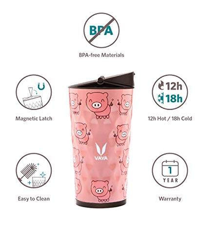 Drynk 350 ml Vacuum Insulated Stainless Steel Flask, Thermos Sipper Water Bottle (Tumbler+Sipper)