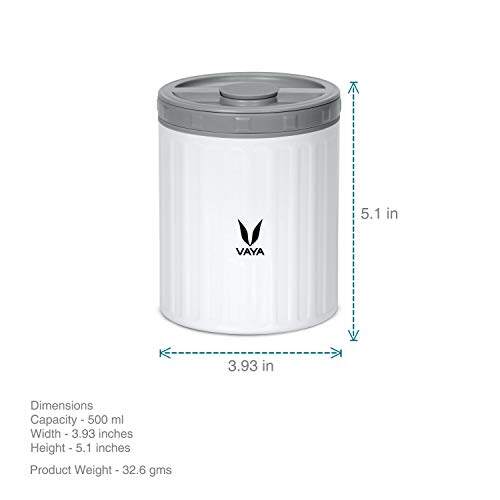 Simpan 500 ml - Bekas Makanan Keluli Tahan Karat Bertebat Vakum, Kotak Salad, Pembawa Makanan, Kotak Makan Tengahari Mudah Alih, Kotak Buah, 1 x 500 ml 