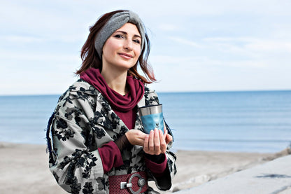 Tumbler Keluli Tahan Karat PopCup dengan Tudung, Mug Perjalanan Bertebat Vakum Dinding Dua Kali, 250ml 