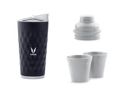 Drynk 350 ml 3 in 1 Vacuum Insulated Stainless Steel Gulper and Sipper Water Bottle (Tumbler+Sipper+Gulper) with 2 Cups, Thermos Flask