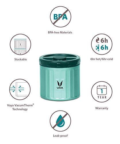 保鲜盒 300 毫升 - 真空隔热不锈钢餐盒、沙拉盒、餐盒、便携式午餐盒、水果盒，1 x 300 毫升