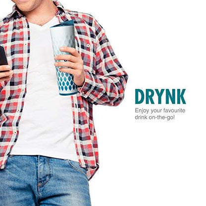 Drynk 3 in 1 Stainless Steel Water Bottle (Tumbler+Sipper+Gulper) with 2 Cups, 600 ml