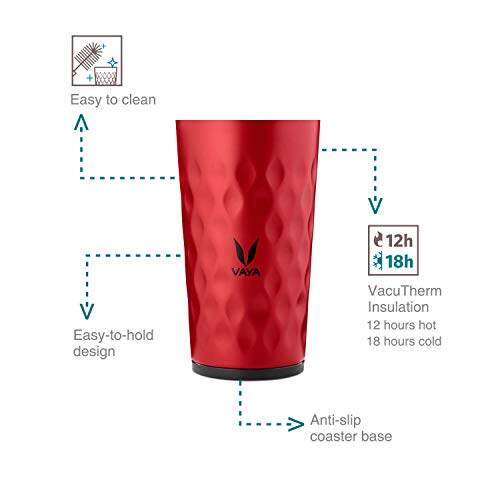 Drynk 350 ml 3 in 1 Vacuum Insulated Stainless Steel Gulper and Sipper Water Bottle (Tumbler+Sipper+Gulper) with 2 Cups, Thermos Flask