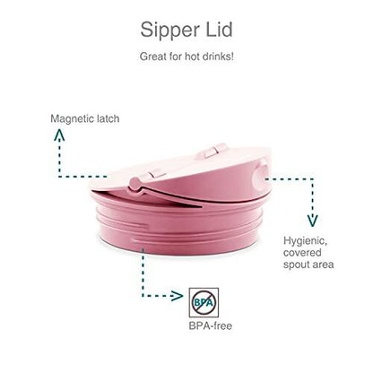 Drynk 350 ml 3 in 1 Vacuum Insulated Stainless Steel Gulper and Sipper Water Bottle (Tumbler+Sipper+Gulper) with 2 Cups, Thermos Flask