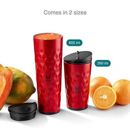 Drynk 3 in 1 Stainless Steel Water Bottle (Tumbler+Sipper+Gulper) with 2 Cups, 600 ml