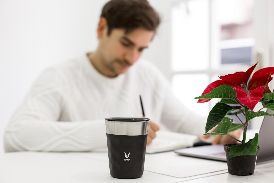 Tumbler Keluli Tahan Karat PopCup dengan Tudung, Mug Perjalanan Bertebat Vakum Dinding Dua Kali, 250ml 