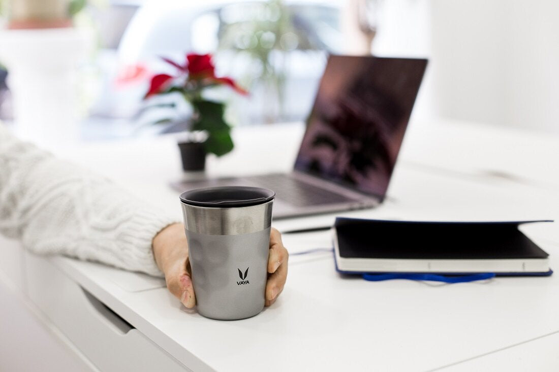 Tumbler Keluli Tahan Karat PopCup dengan Tudung, Mug Perjalanan Bertebat Vakum Dinding Dua Kali, 250ml 