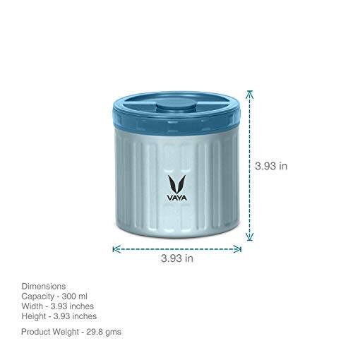 保鲜盒 300 毫升 - 真空隔热不锈钢餐盒、沙拉盒、餐盒、便携式午餐盒、水果盒，1 x 300 毫升