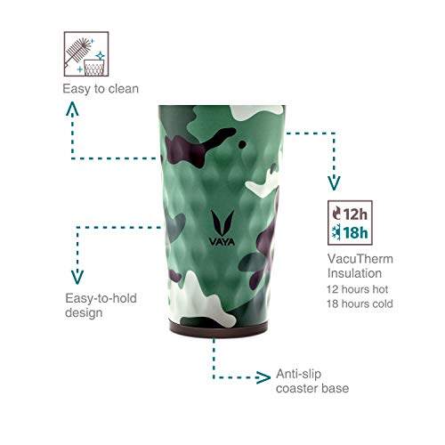 Drynk 350 ml 3 in 1 Vacuum Insulated Stainless Steel Gulper and Sipper Water Bottle (Tumbler+Sipper+Gulper) with 2 Cups, Thermos Flask