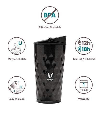 Drynk 350 ml Vacuum Insulated Stainless Steel Flask, Thermos Sipper Water Bottle (Tumbler+Sipper)