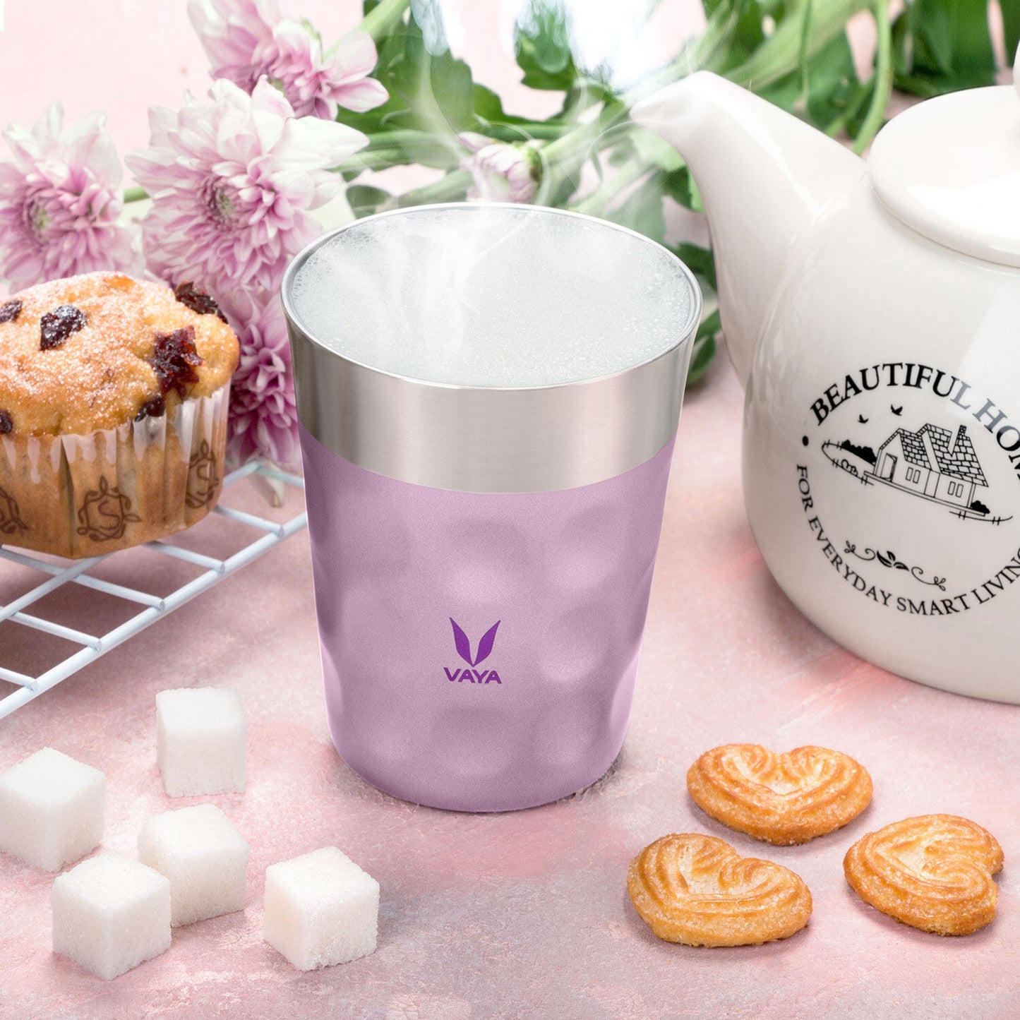 Tumbler Keluli Tahan Karat PopCup dengan Tudung, Mug Perjalanan Bertebat Vakum Dinding Dua Kali, 250ml 