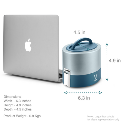 Tyffyn Copper-Finished Stainless Steel Lunch Box, 600 ml, 2 Containers