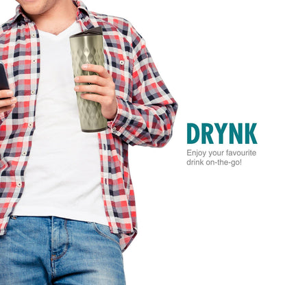 Drynk 3 in 1 Stainless Steel Water Bottle (Tumbler+Sipper+Gulper) with 2 Cups, 600 ml