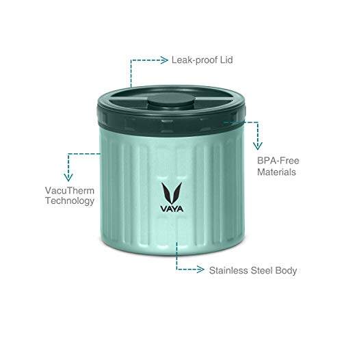 保鲜盒 300 毫升 - 真空隔热不锈钢餐盒、沙拉盒、餐盒、便携式午餐盒、水果盒，1 x 300 毫升