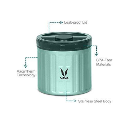 保鲜盒 300 毫升 - 真空隔热不锈钢餐盒、沙拉盒、餐盒、便携式午餐盒、水果盒，1 x 300 毫升