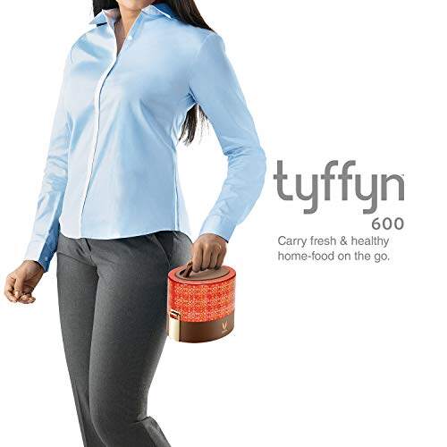 Tyffyn Copper-Finished Stainless Steel Lunch Box, 600 ml, 2 Containers