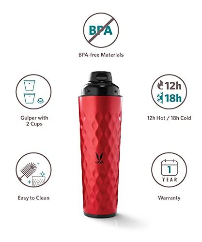 Drynk 3 in 1 Stainless Steel Water Bottle (Tumbler+Sipper+Gulper) with 2 Cups, 600 ml