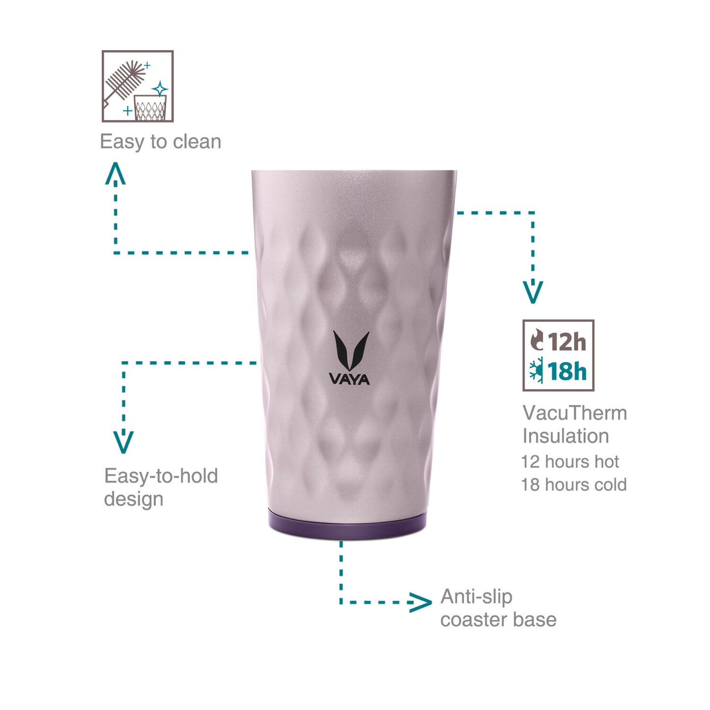 Drynk 350 ml Vacuum Insulated Stainless Steel Flask, Thermos Sipper Water Bottle (Tumbler+Sipper)