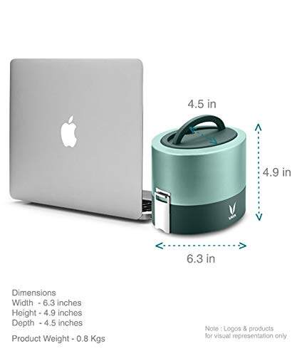 Tyffyn Copper-Finished Stainless Steel Lunch Box, 600 ml, 2 Containers