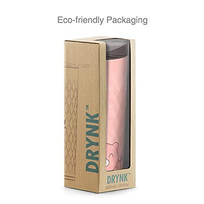 Drynk 3 in 1 Stainless Steel Water Bottle (Tumbler+Sipper+Gulper) with 2 Cups, 600 ml