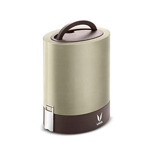 Tyffyn Jumbo Copper-Finished Stainless Steel Lunch Box Without Bagmat, 1300 ml, 4 Containers