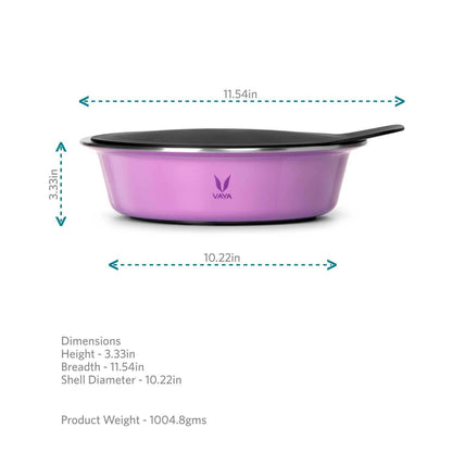 HauteCase - Kaserol Bertebat Keluli Tahan Karat Dengan Tudung | Periuk Kes Panas dan Bekas Makanan Termos | Kuali Periuk Kaserol Panas dengan Tudung 1.1L + Tudung Tindanan 