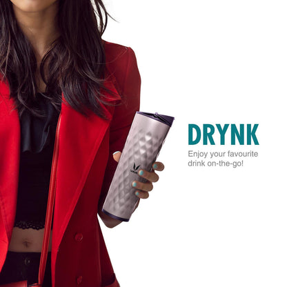 Drynk 3 in 1 Stainless Steel Water Bottle (Tumbler+Sipper+Gulper) with 2 Cups, 600 ml