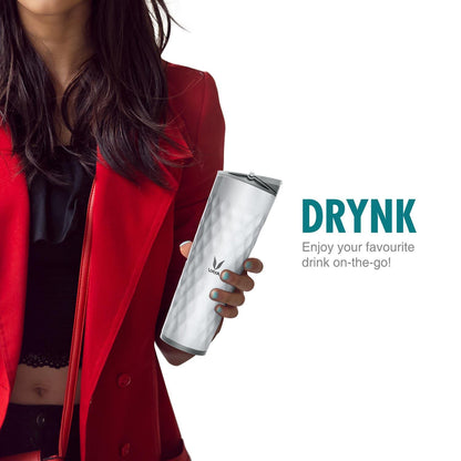Drynk 3 in 1 Stainless Steel Water Bottle (Tumbler+Sipper+Gulper) with 2 Cups, 600 ml
