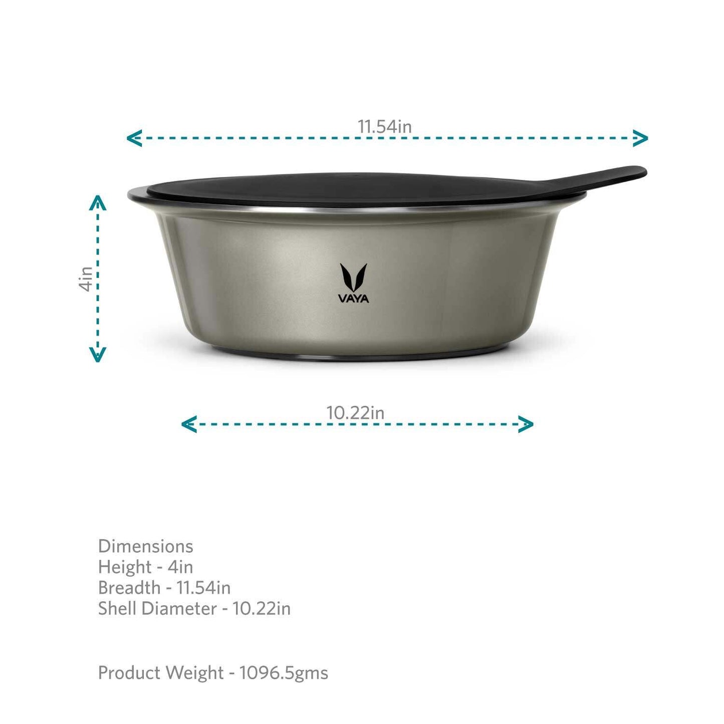 HauteCase - Kaserol Bertebat Keluli Tahan Karat Dengan Tudung | Periuk Kes Panas dan Bekas Makanan Termos | Kuali Periuk Kaserol Panas dengan Tudung 1.5L + Tudung Tindanan 